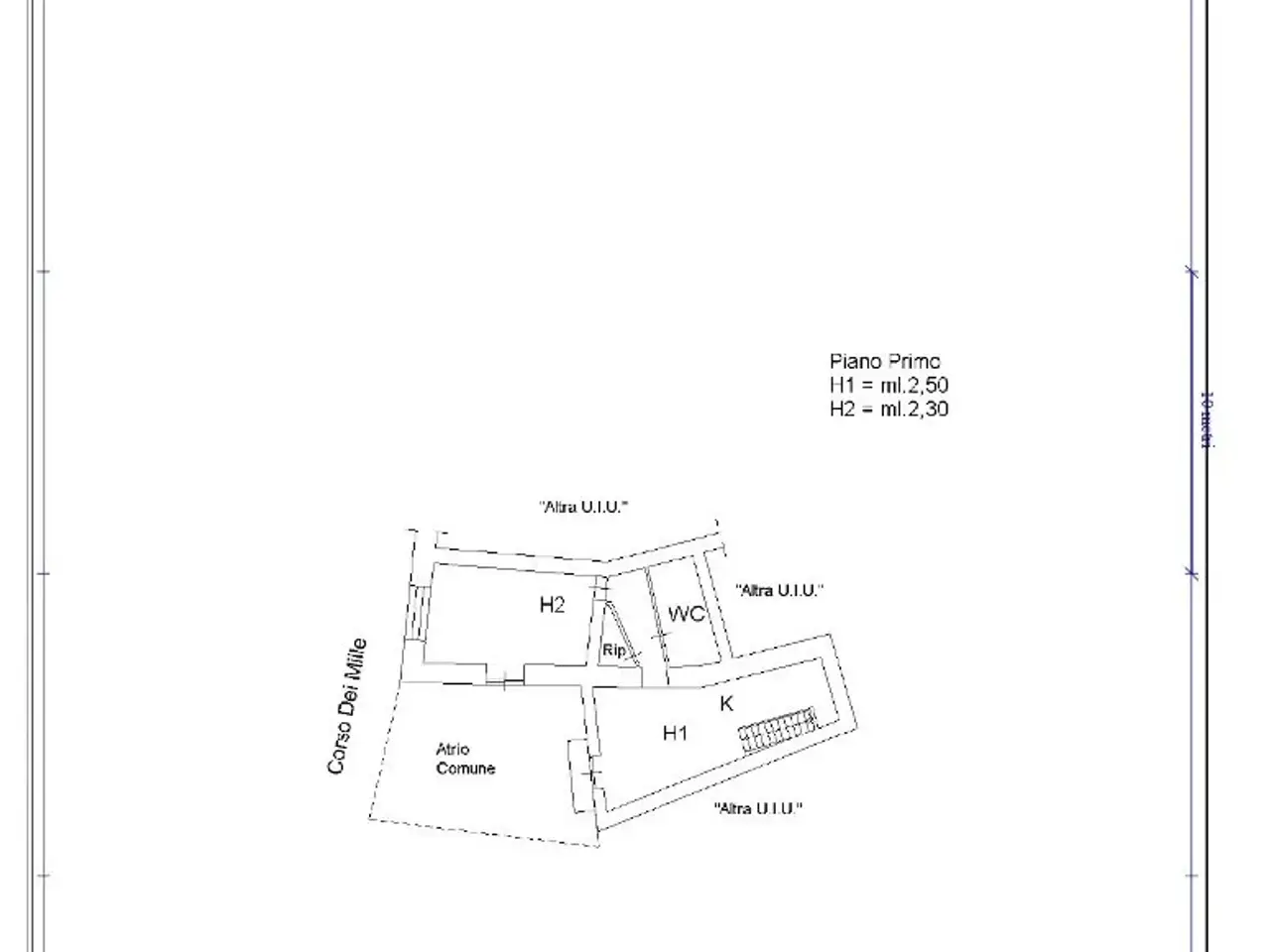 Trilocale in vendita, Corso dei Mille 153, Palermo - Planimetria 1