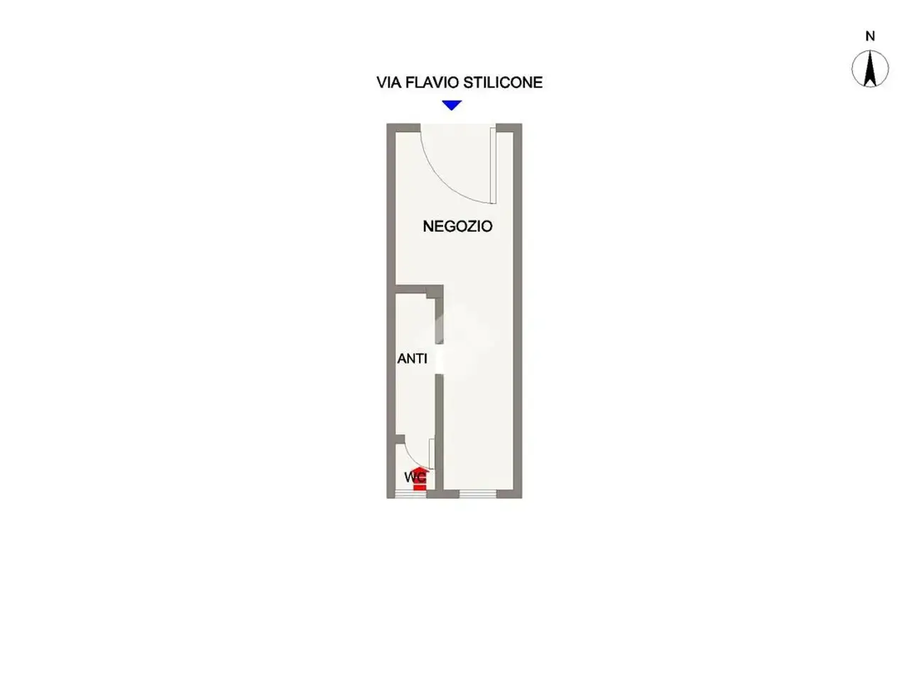 Negozio in Via Flavio Stilicone 132, Roma, {3} - Planimetria 1