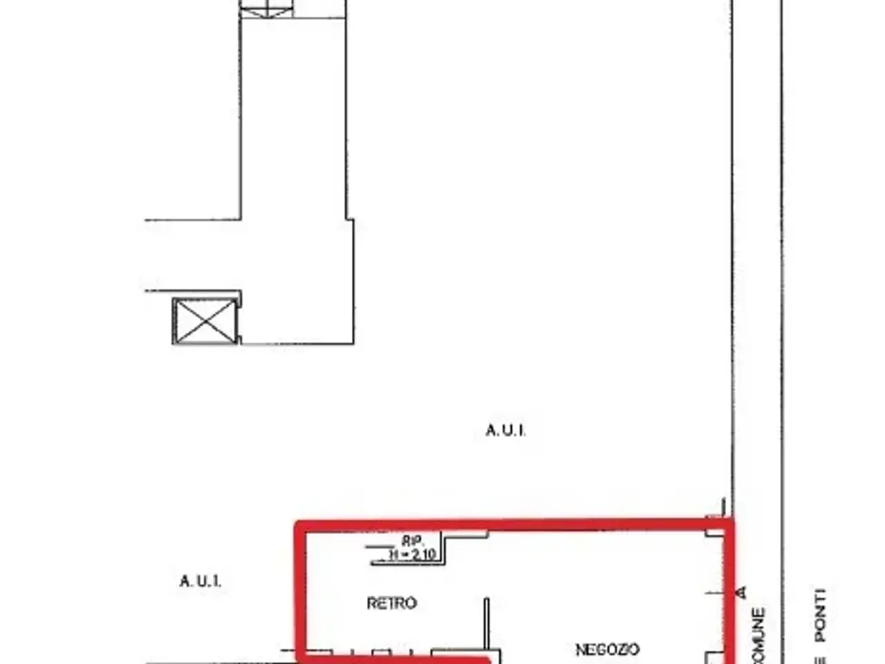 Negozio in Via Ettore Ponti 58, Milano, {3} - Planimetria 1