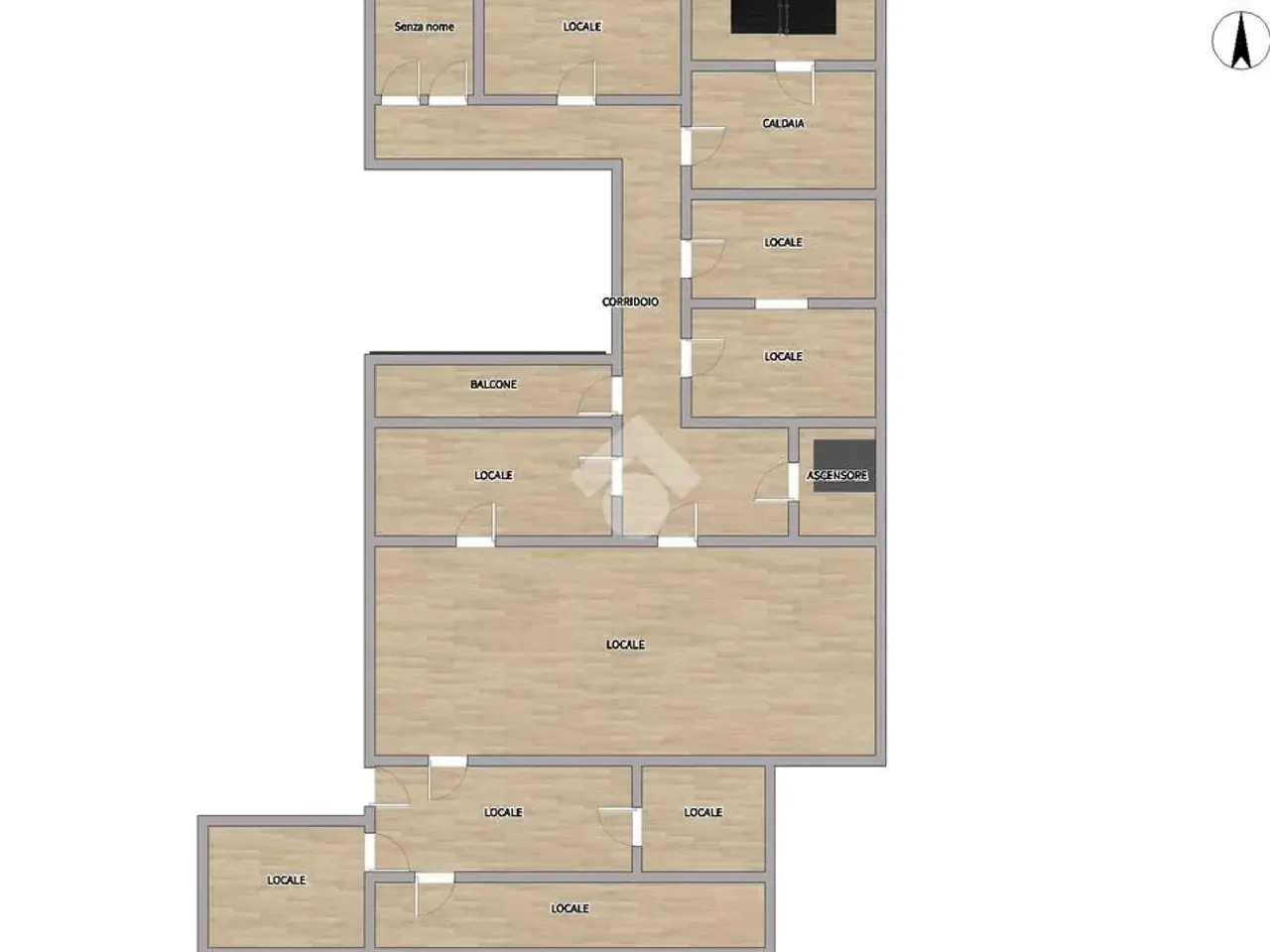 Ufficio in Via S. Giovanni 38, Piacenza, {3} - Planimetria 1
