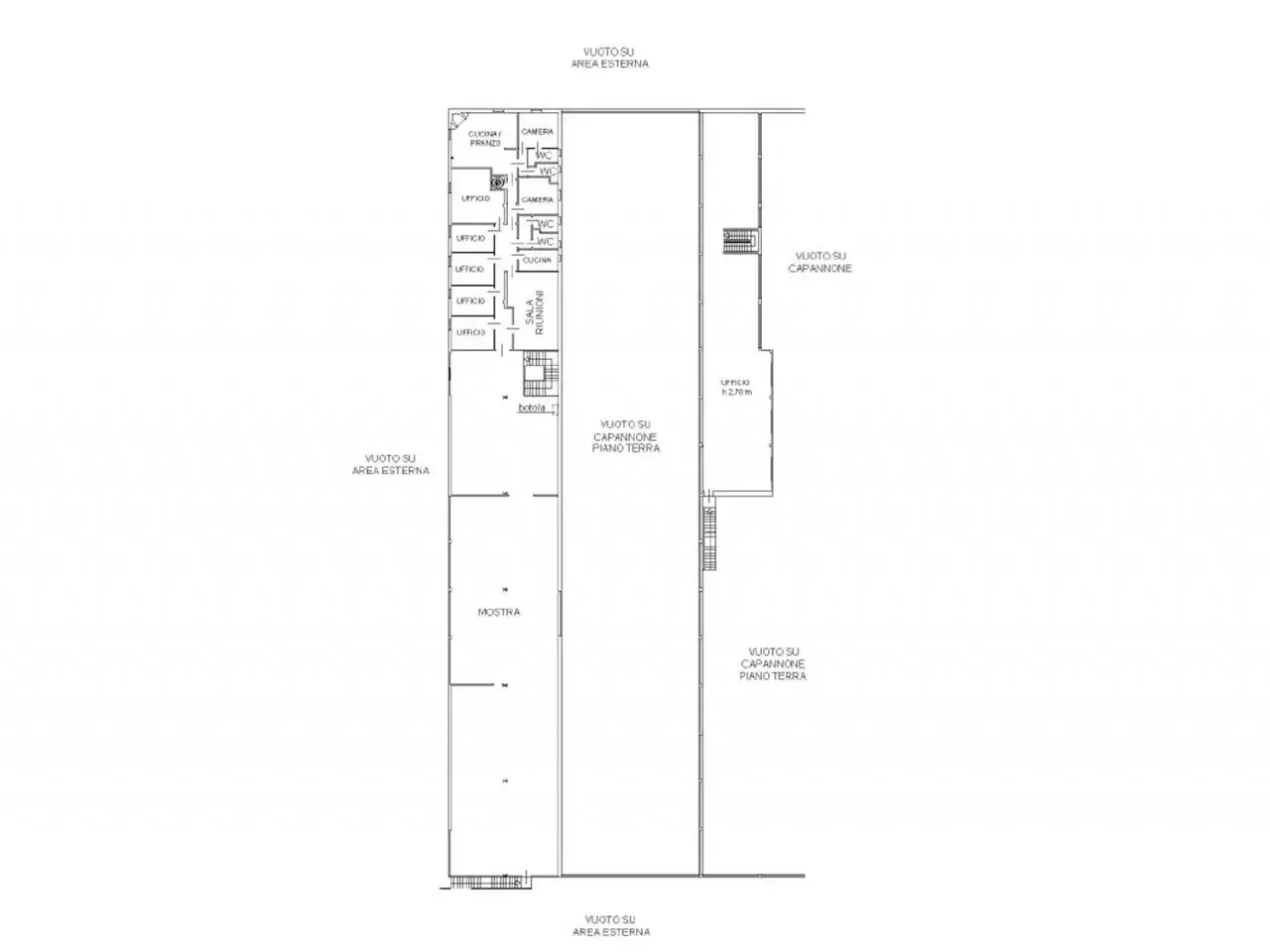 Capannone in Via Amedeo Avogadro, 3, 61032 Rosciano Pu, Italia, Fano, {3} - Planimetria 1