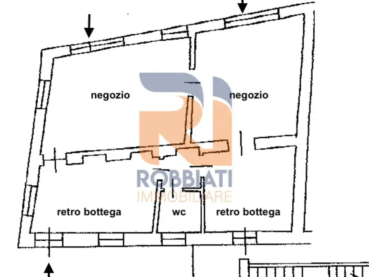 Negozio in Viale Partigiani, Pavia, {3} - Planimetria 1
