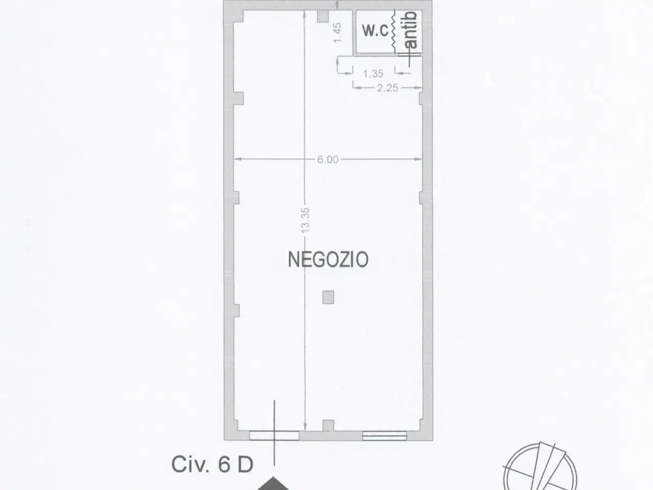 Negozio in Via Mogia 6, Palermo, {3} - Planimetria 1