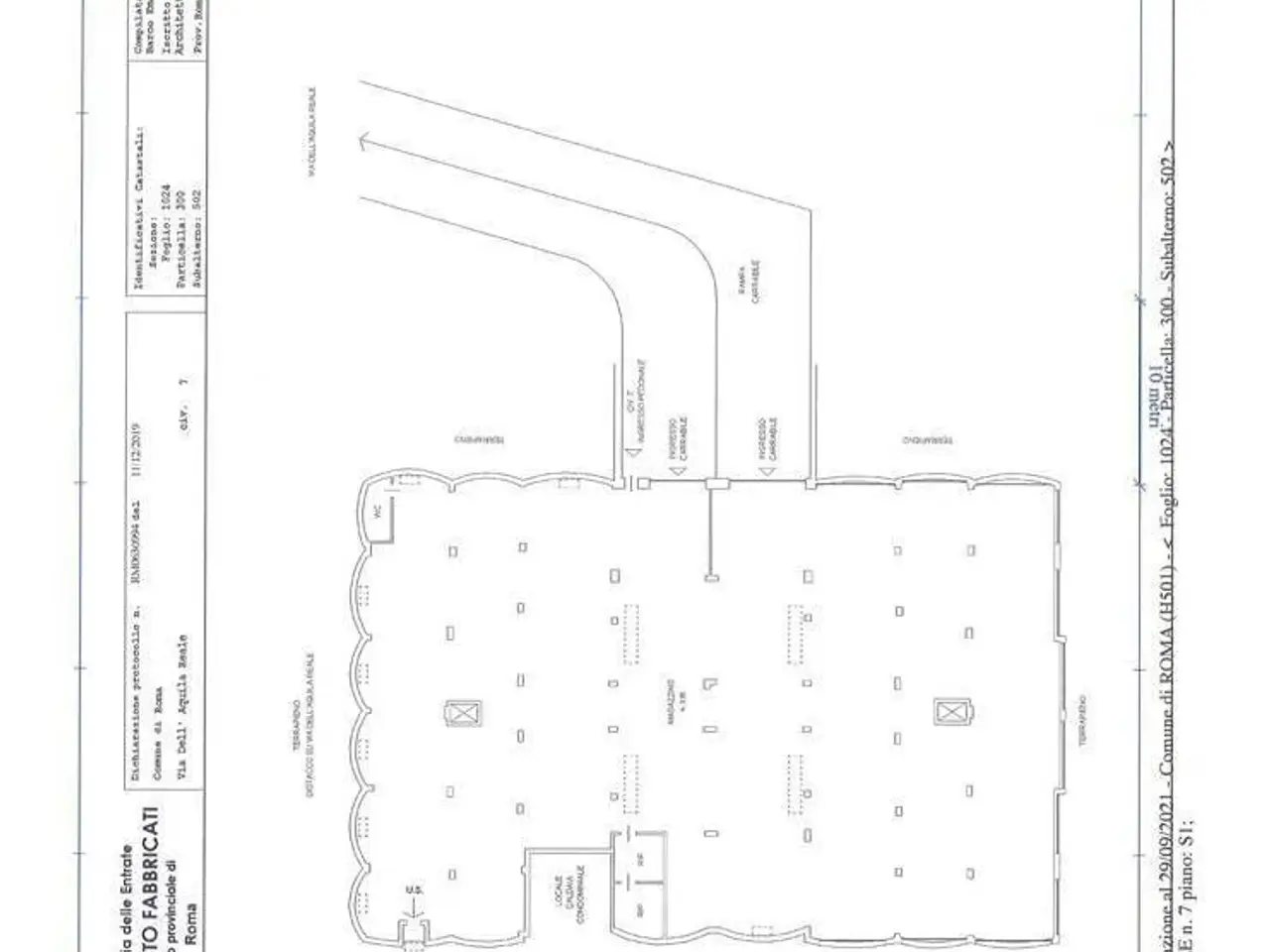 Magazzino in Via dell'Aquila Reale, Roma, {3} - Planimetria 1