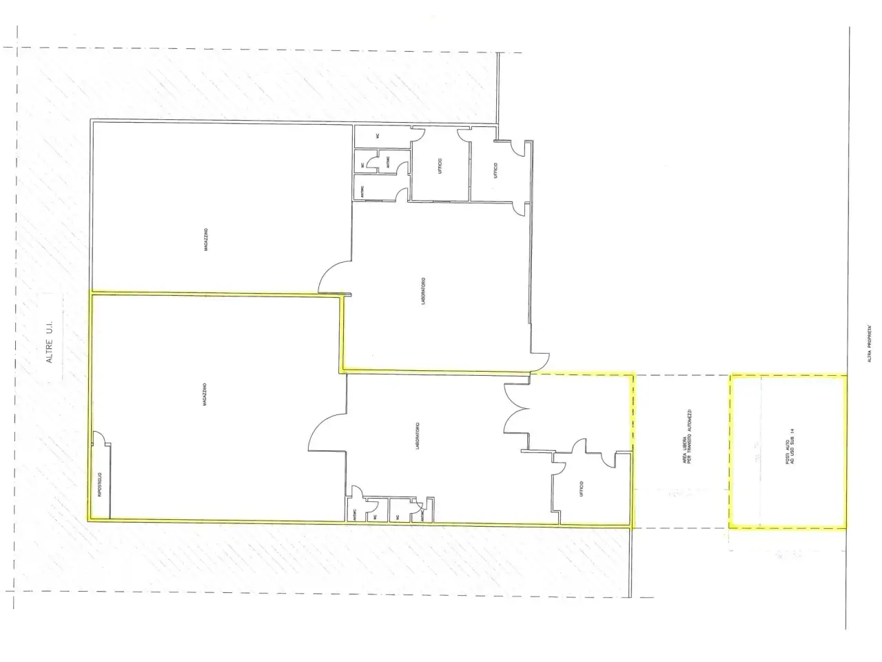 Magazzino in Via Gioacchino Rossini, Saltrio - Planimetria 1