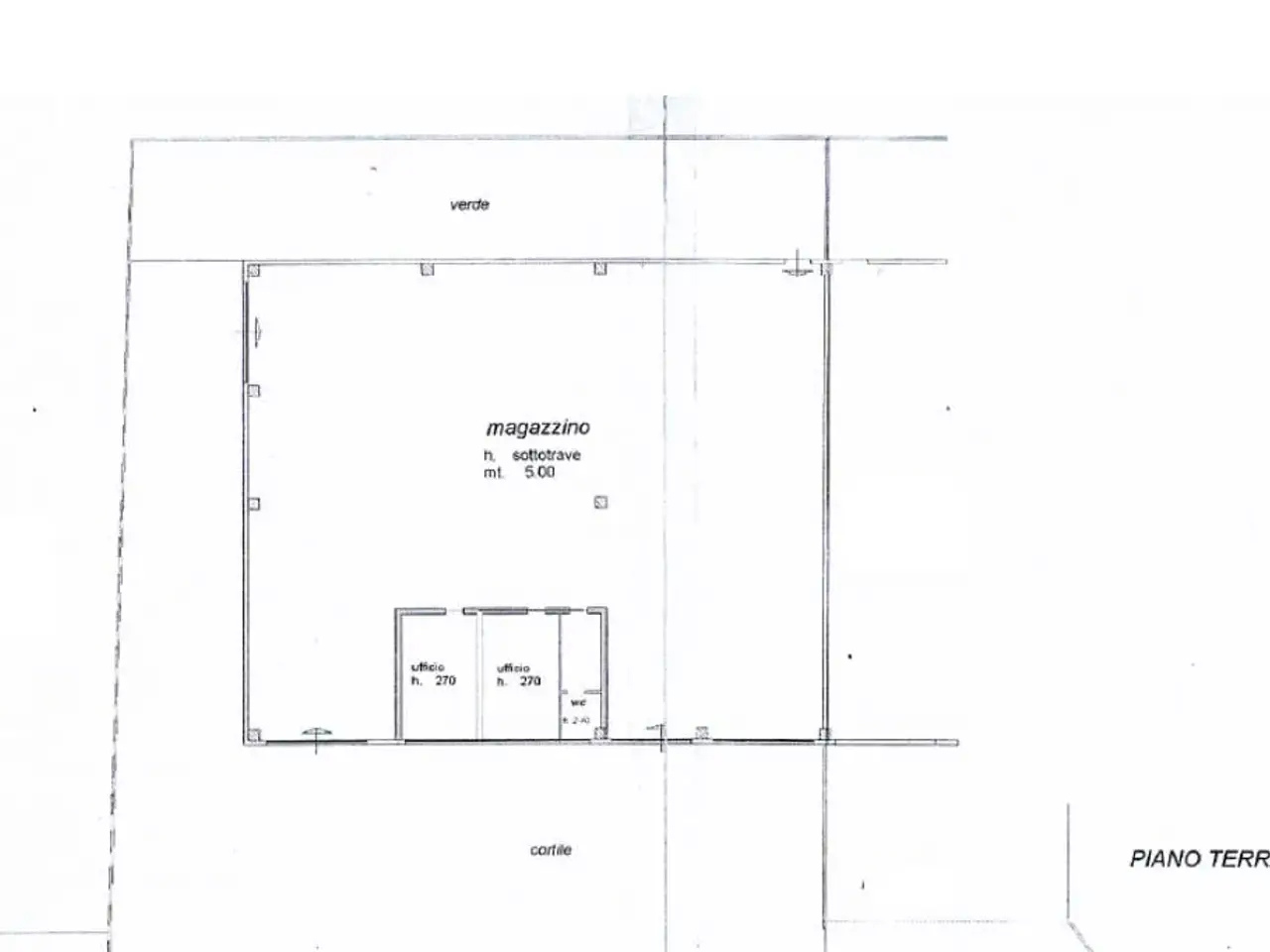 Capannone in Via delle Foibe 13, Sant'Angelo Lodigiano, {3} - Planimetria 1