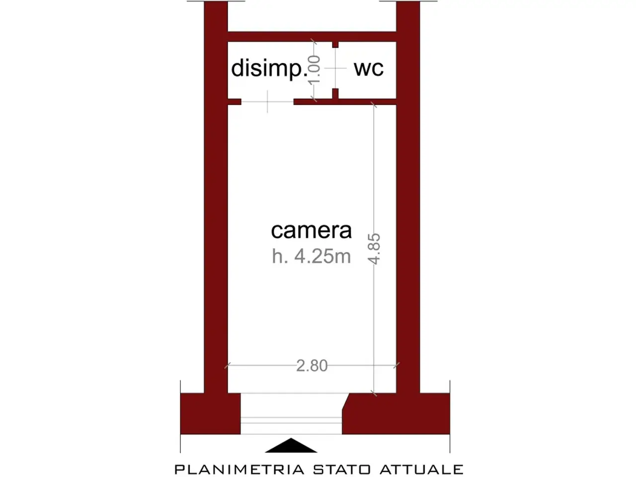 Negozio in Via Pietro Borsieri  37, Roma, {3} - Planimetria 1