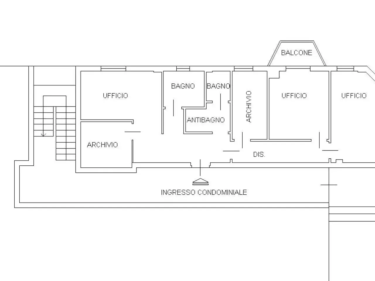 Ufficio in Via Antonio Locatelli 41, Dalmine, {3} - Planimetria 1