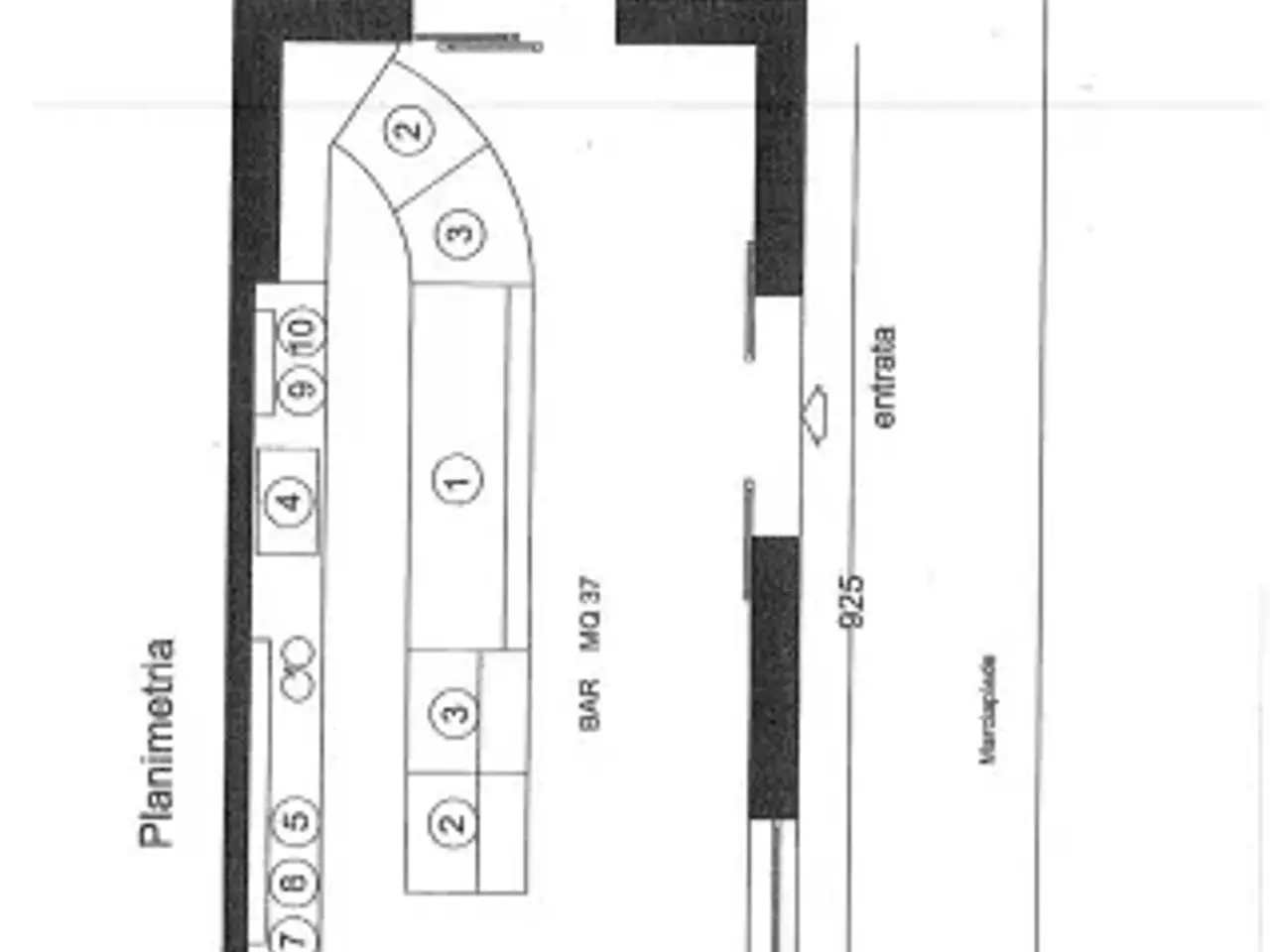 Bar in Piazza Giuseppe Libertini, Lecce, {3} - Planimetria 1