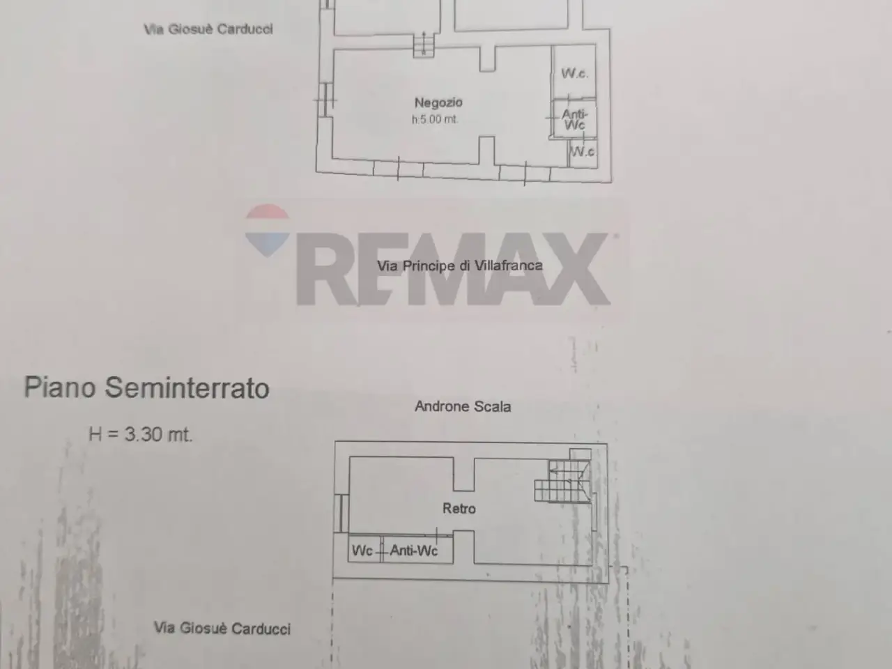 Esercizio commerciale in Via Principe di Villafranca 25/27, Palermo, {3} - Planimetria 1