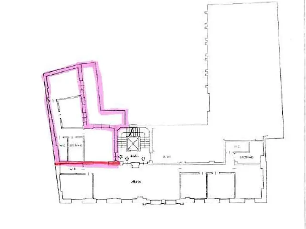Ufficio in Via G. Quarenghi  32, Bergamo, {3} - Planimetria 1