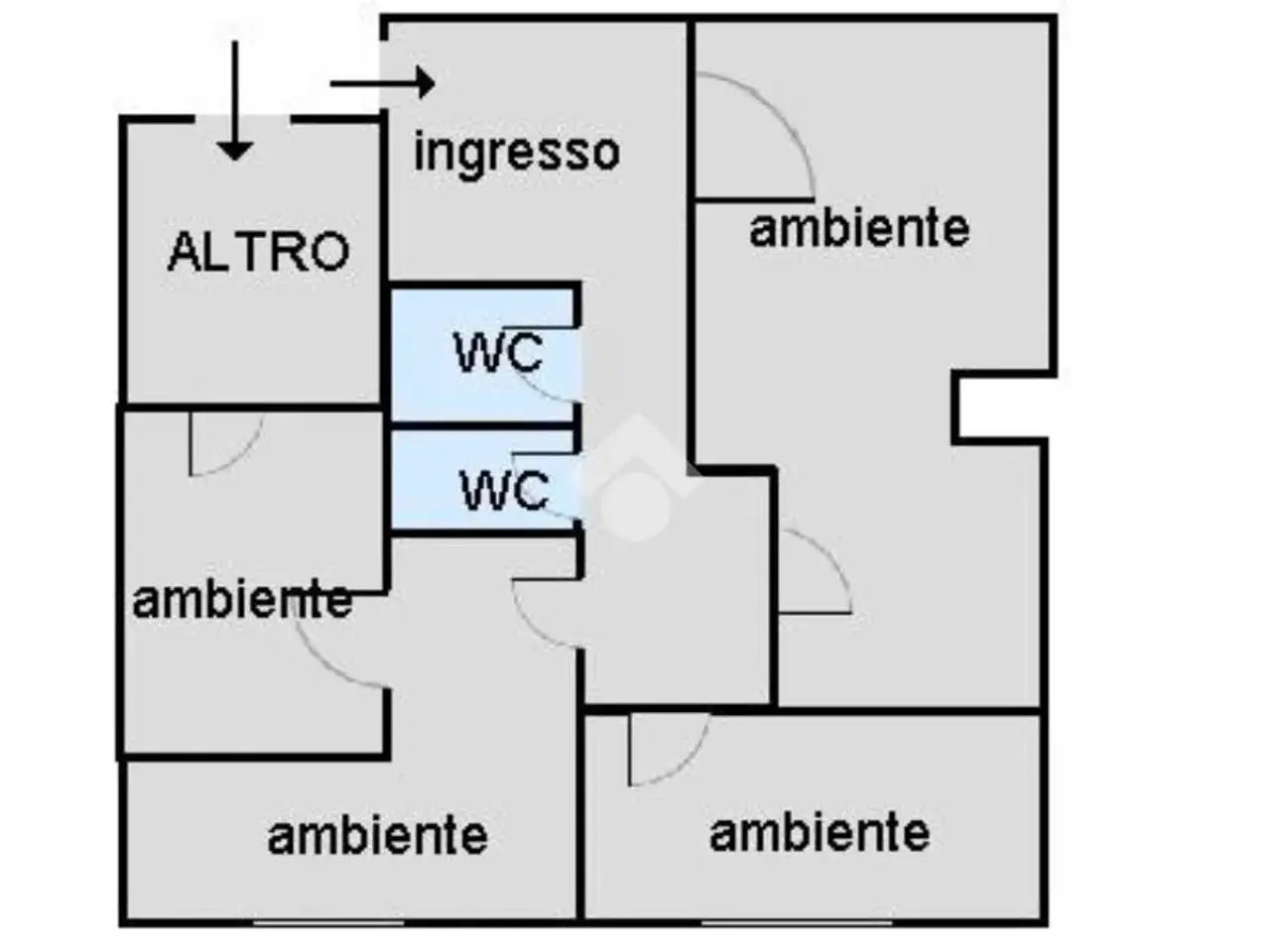 Ufficio in Via Sampolo 58, Palermo, {3} - Planimetria 1
