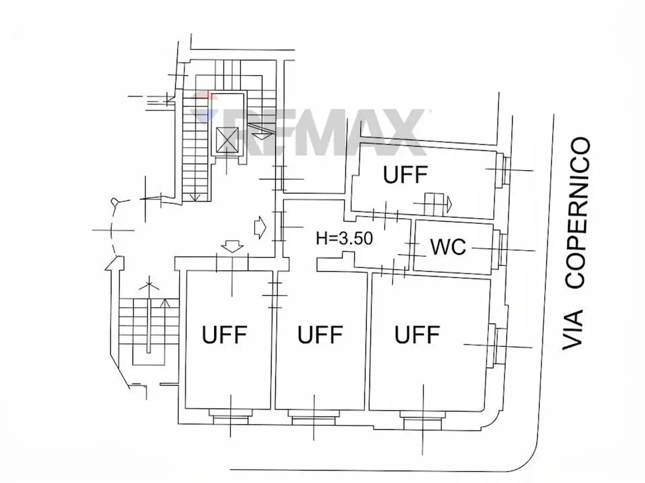 Ufficio in Via Tonale 20, Milano, {3} - Planimetria 1