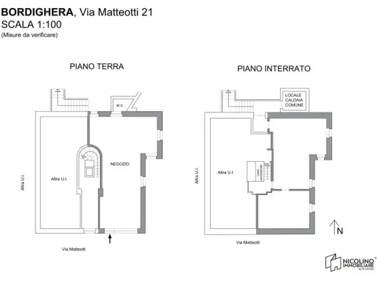 Negozio in Via Giacomo Matteotti 21, Bordighera, {3} - Planimetria 1