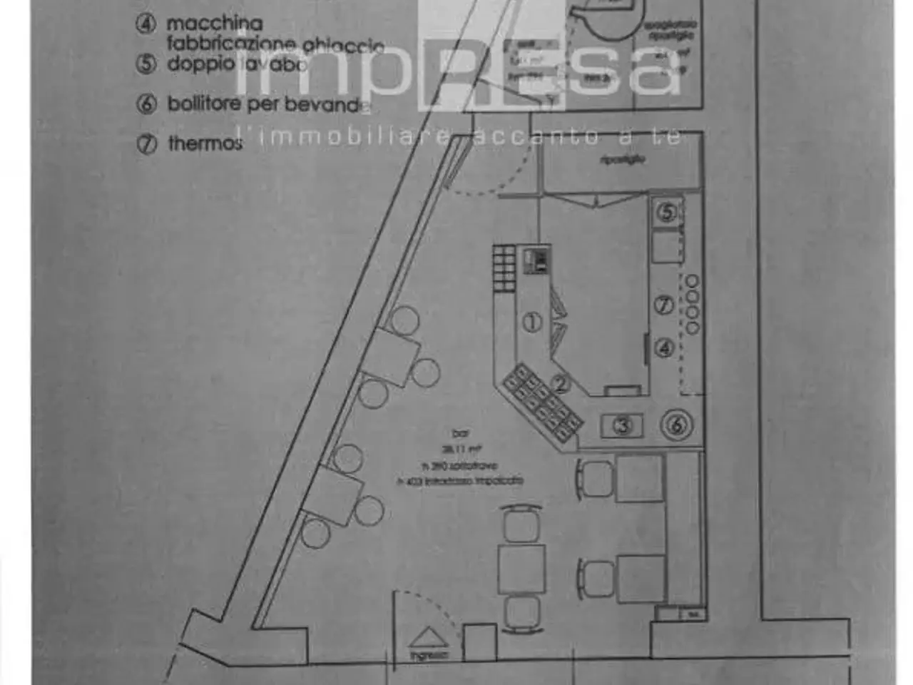 Bar in Via Cavour, Conegliano, {3} - Planimetria 1