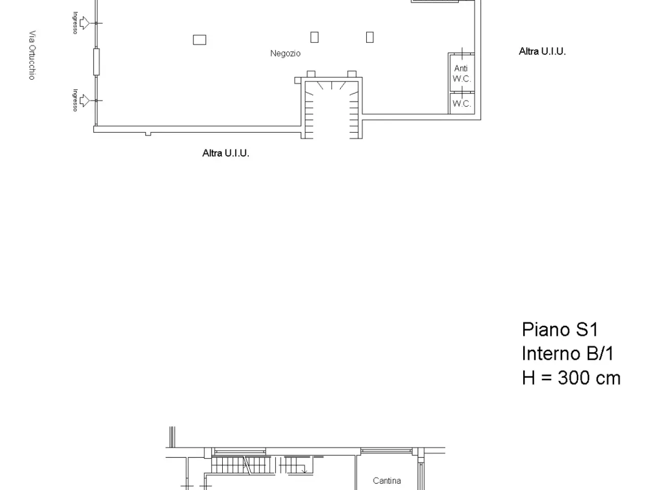 Gastronomia in Via Ortucchio, 128 128, Roma, {3} - Planimetria 1
