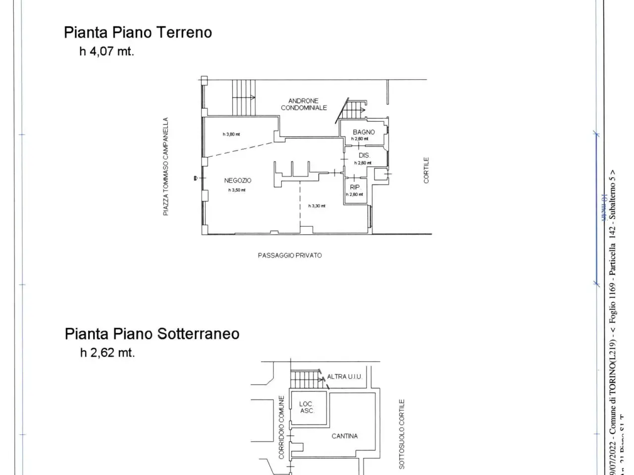 Negozio in Piazza Tommaso Campanella 21, Torino, {3} - Planimetria 1