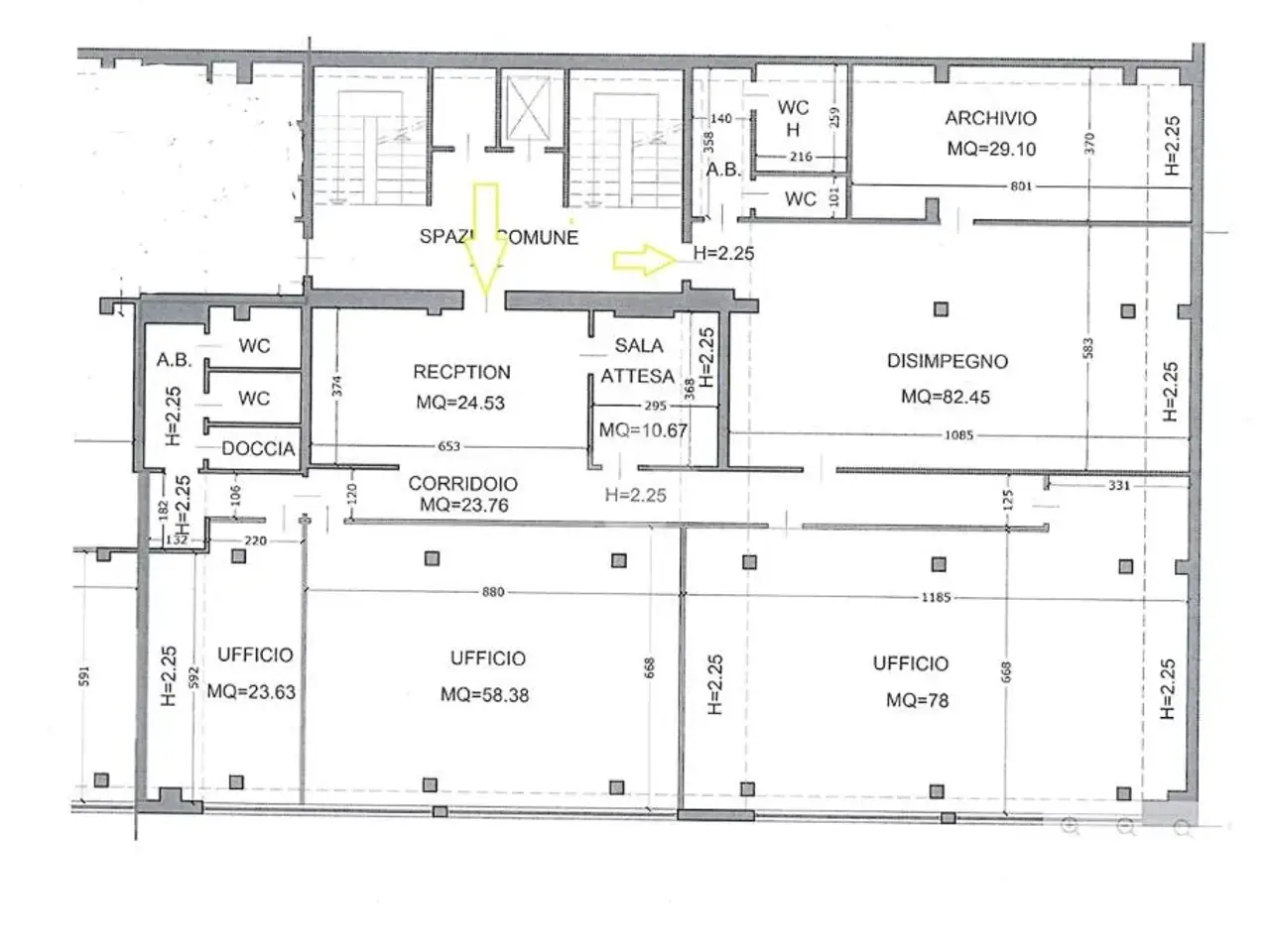 Ufficio in Via Riccardo Pitteri 110, Milano, {3} - Planimetria 1