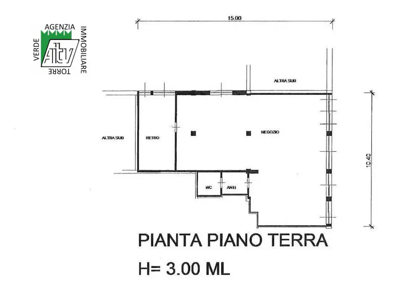 Negozio in Mezzolombardo Via Arturo De Varda, Mezzolombardo, {3} - Planimetria 1