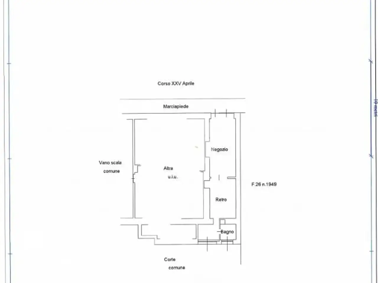 Negozio in C. XXV Aprile 43, Rivoli, {3} - Planimetria 1