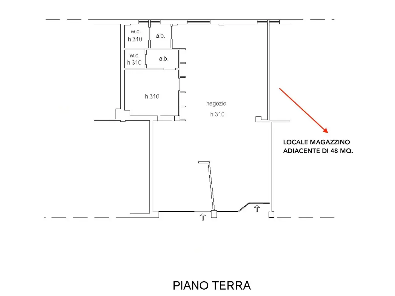 Negozio in Viale Serafini 71b, Fabriano, {3} - Planimetria 1