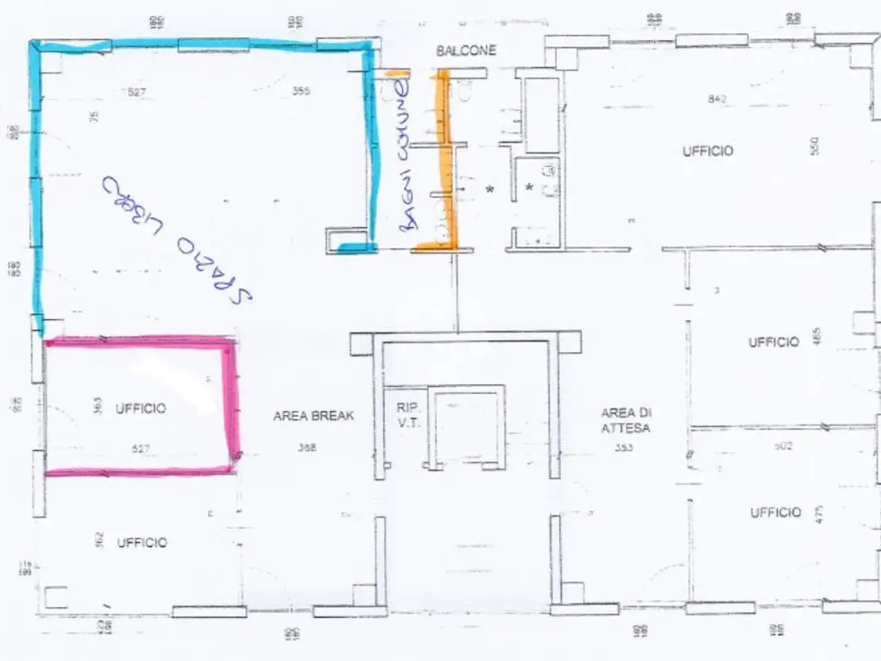 Ufficio in Via Pietro Nenni 38, Settimo Torinese, {3} - Planimetria 1