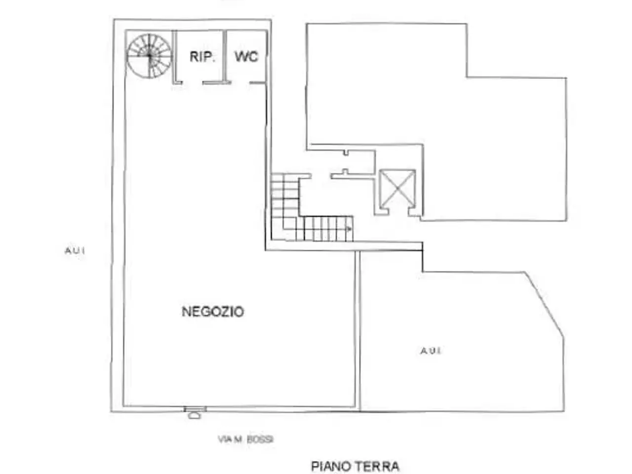 Negozio in Via Bossi 35, Saronno, {3} - Planimetria 1