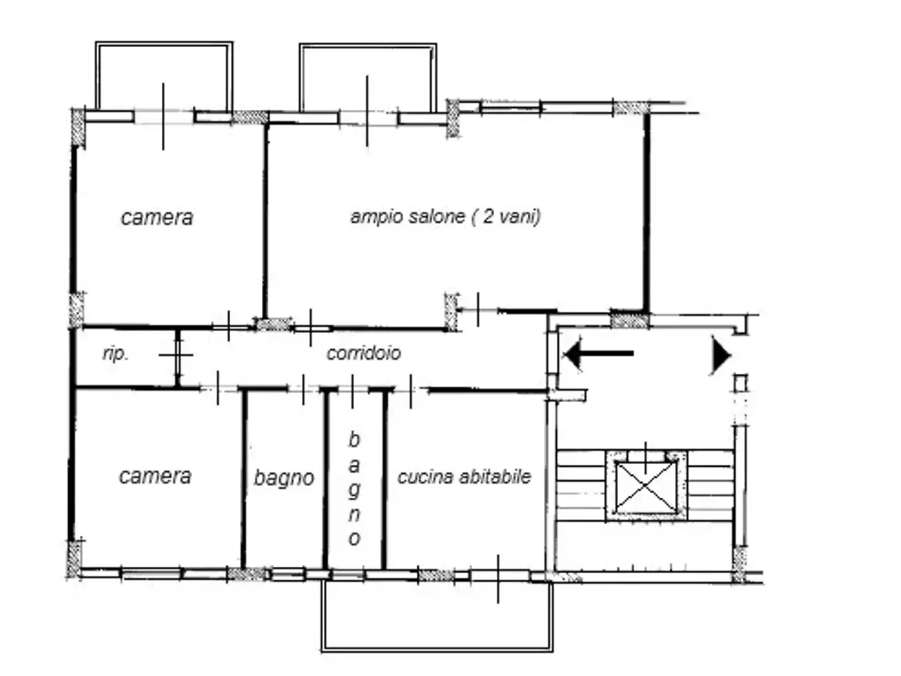 Quadrilocale in vendita, Via Salvatore Guastella 14, Capaci - Planimetria 1
