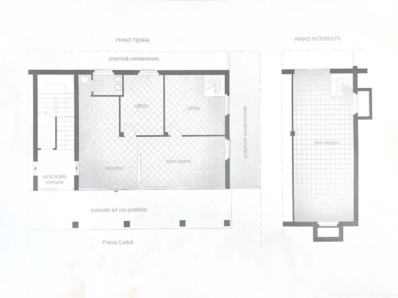 Negozio in Piazza Caduti, Vaprio D'Adda, {3} - Planimetria 1