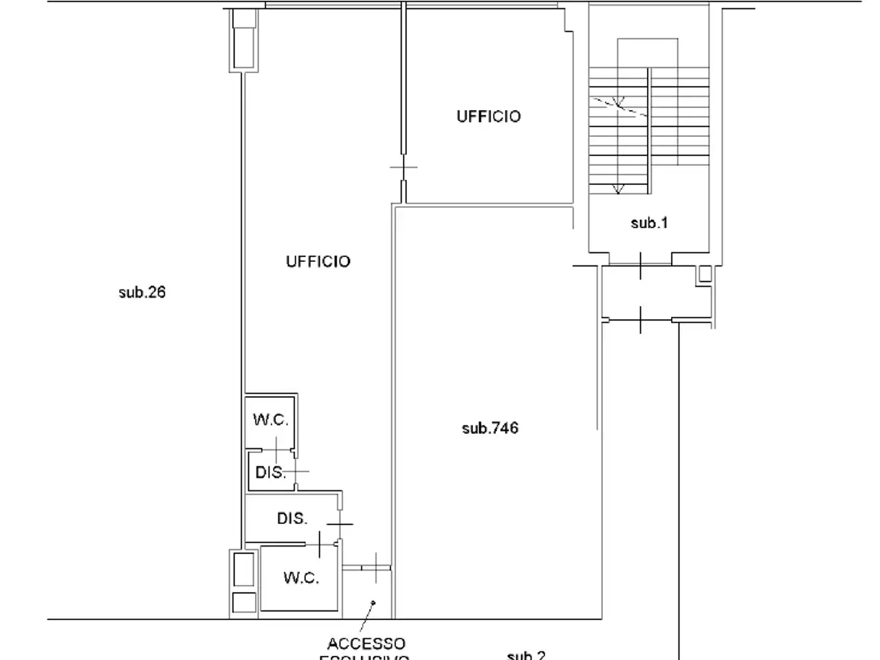 Ufficio in Via Giovanni XXIII, Capriate San Gervasio, {3} - Planimetria 1