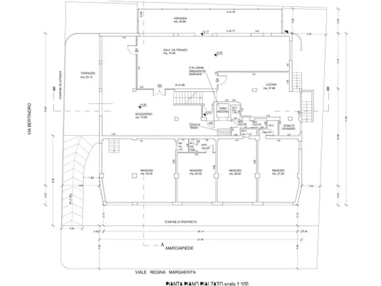 Negozio in Viale Regina Margherita 29, Rimini, {3} - Planimetria 1