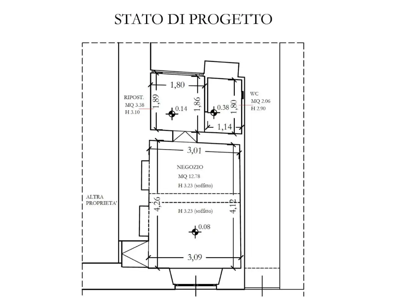 Esercizio commerciale in Iazza Francesco Cri 1, Pietrasanta, {3} - Planimetria 1