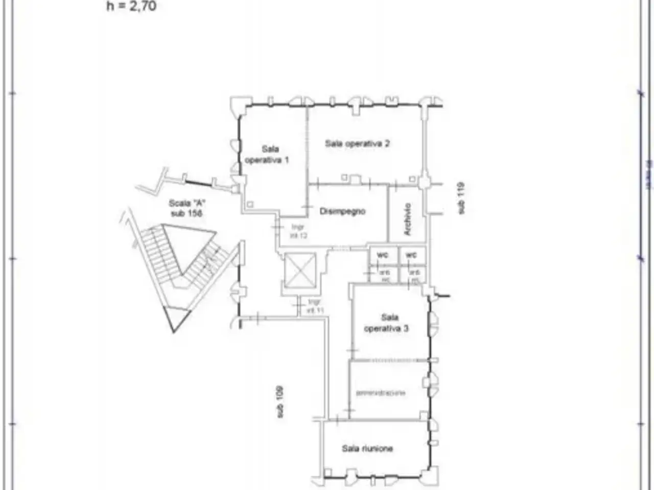 Ufficio in Viale Michele De Pietro 2, Lecce, {3} - Planimetria 1