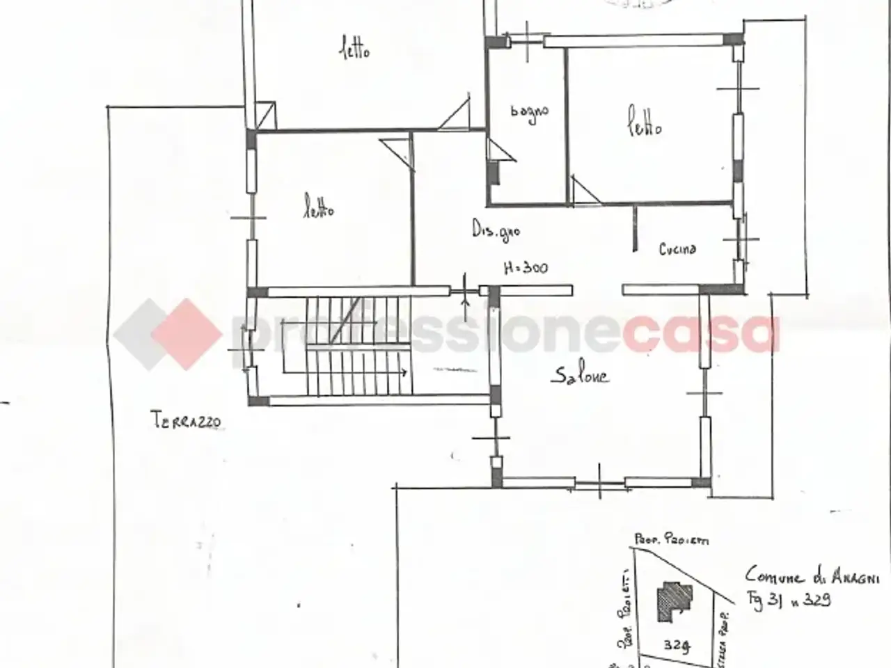 Quadrilocale in Via Belvedere Castellone Snc, Anagni - Planimetria 1