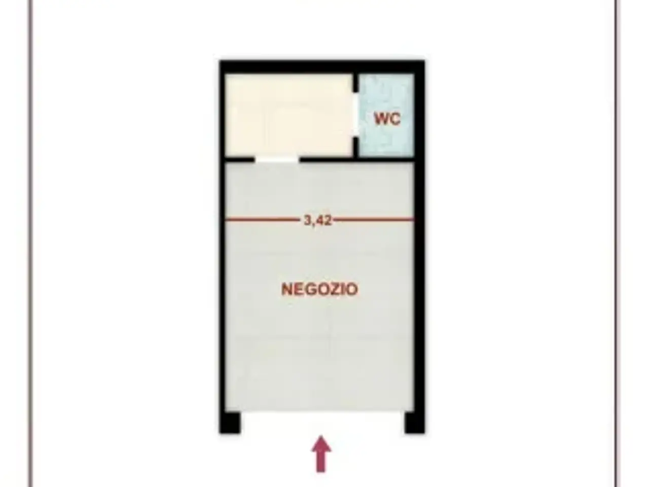 Negozio in Via dell'Epomeo 180, Napoli, {3} - Planimetria 1