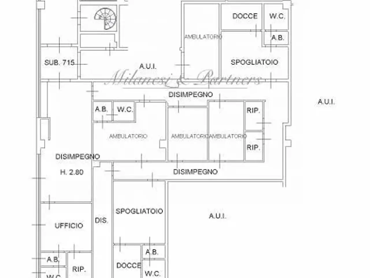 Ufficio in Via Quinto Alpini 6, Bergamo, {3} - Planimetria 1