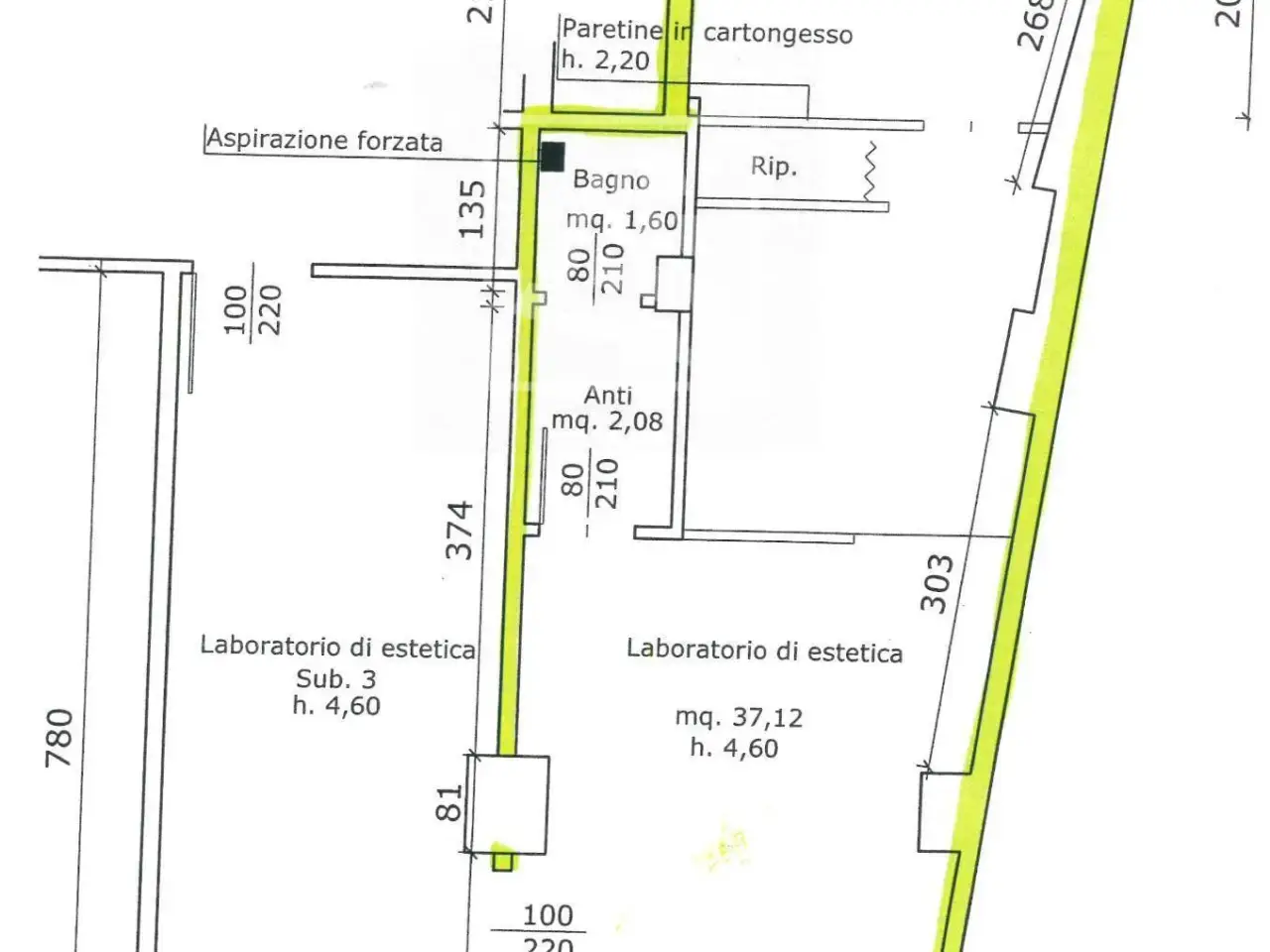Negozio in Via Don Giuseppe Andreoli 2, Reggio nell'Emilia, {3} - Planimetria 1