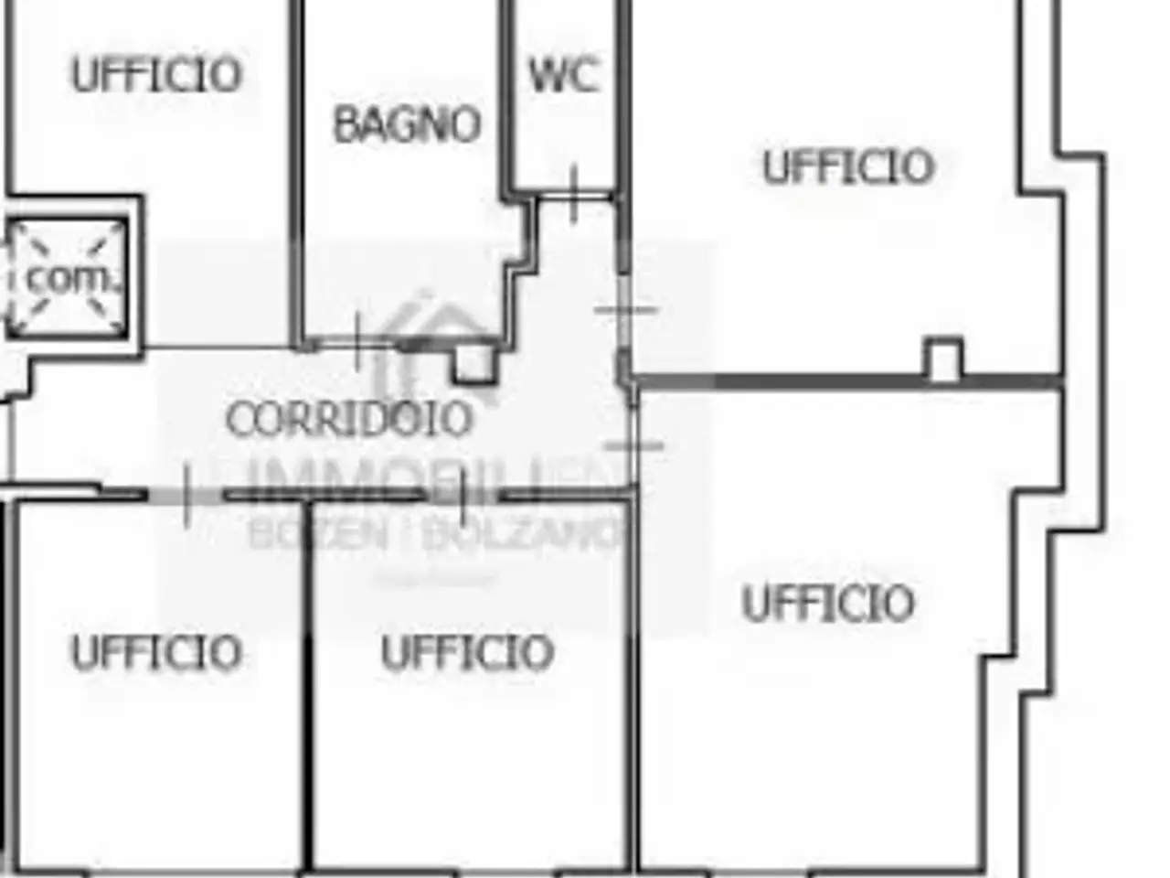 Ufficio in Piazza Domenicani 1, Bolzano, {3} - Planimetria 1