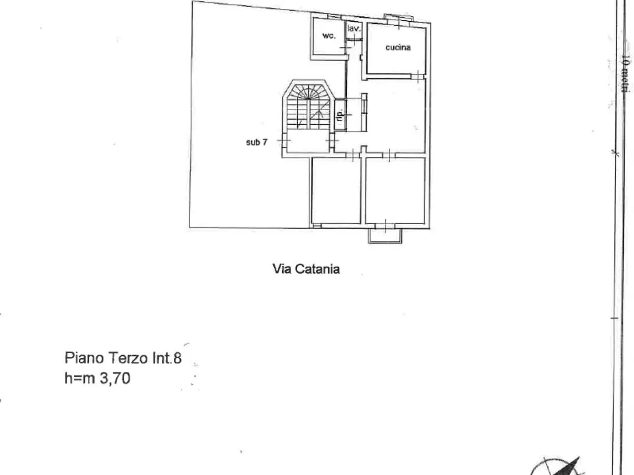 Trilocale in affitto, Via Catania 50, Palermo - Planimetria 1