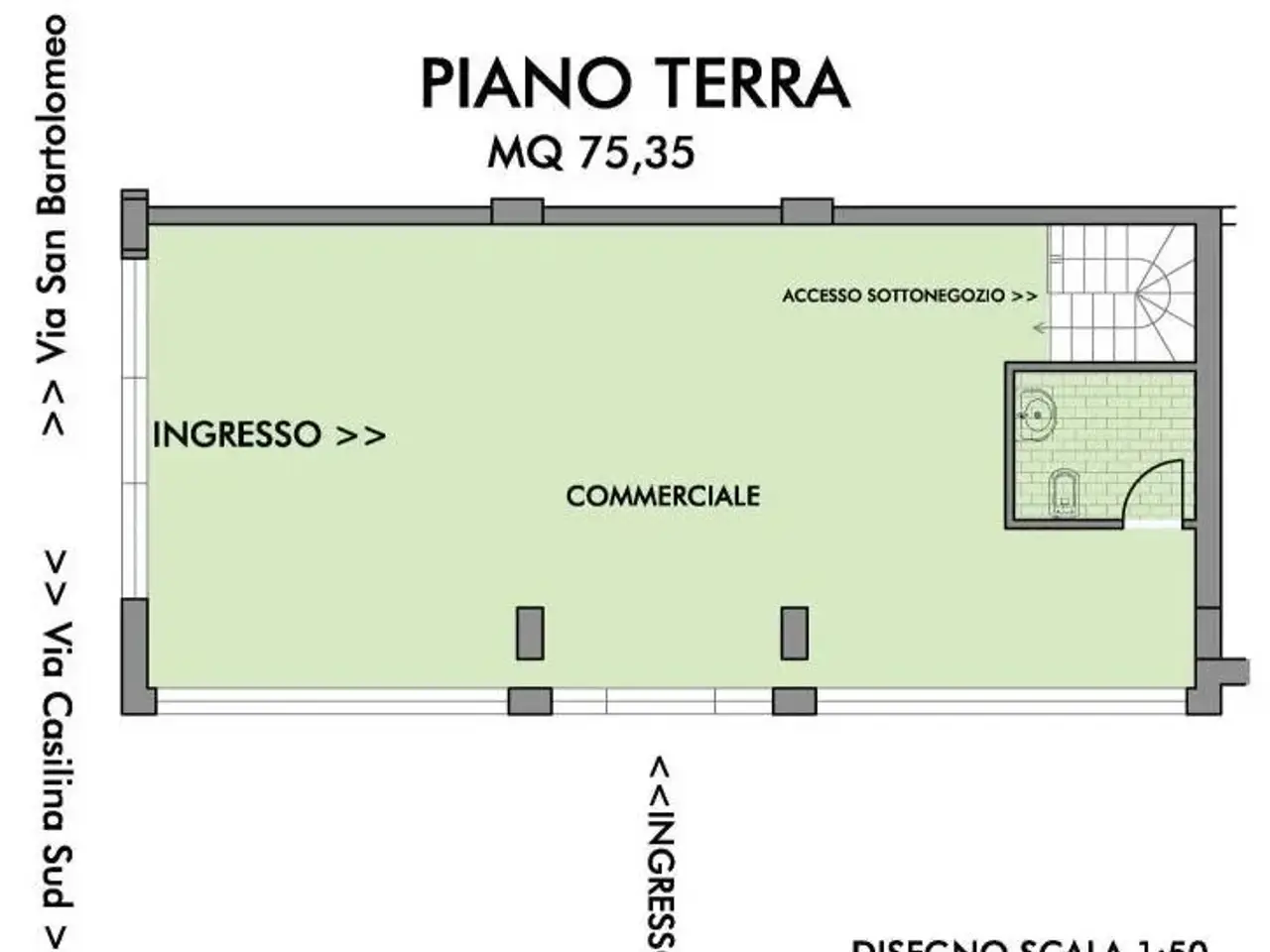 Negozio in Via Casilina Sud Snc, Cervaro, {3} - Planimetria 1