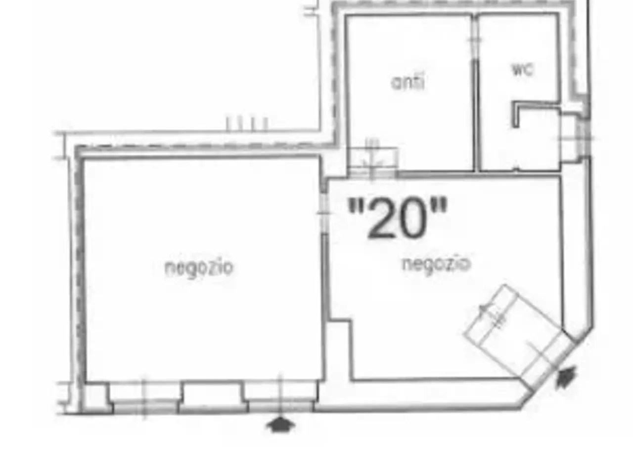 Negozio in Via Pasquale Revoltella 7, Trieste, {3} - Planimetria 1
