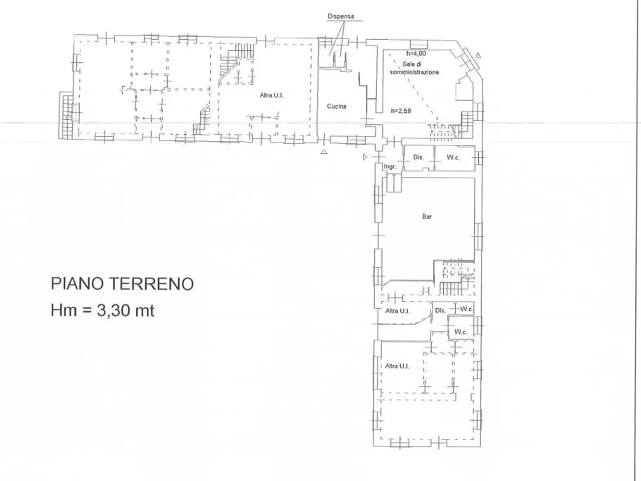 Palazzina commerciale in Borgata Beaume 46, Oulx, {3} - Planimetria 1
