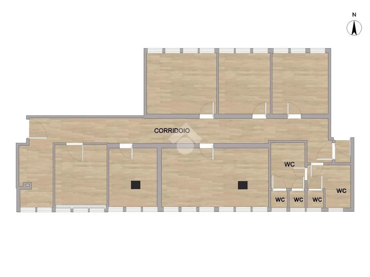 Ufficio in Via Cechov 48, Milano, {3} - Planimetria 1