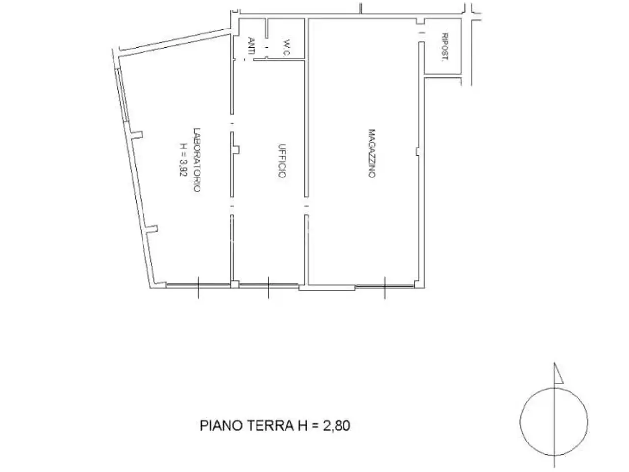 Ufficio in Viale della Naavigazione Interna 82, Noventa Padovana, {3} - Planimetria 1