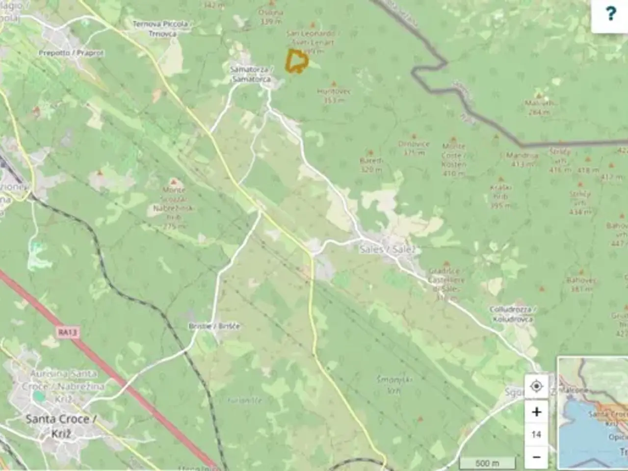 Terreno agricolo in vendita, Località Samatorza, Sgonico - Planimetria 1