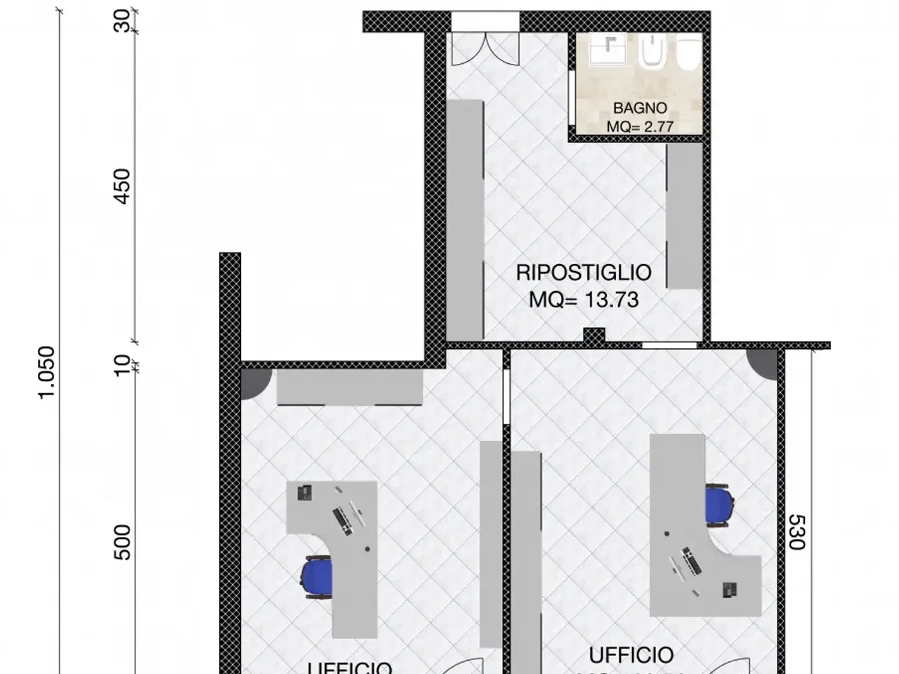 Negozio in Via Fascinata 2, Argenta, {3} - Planimetria 1