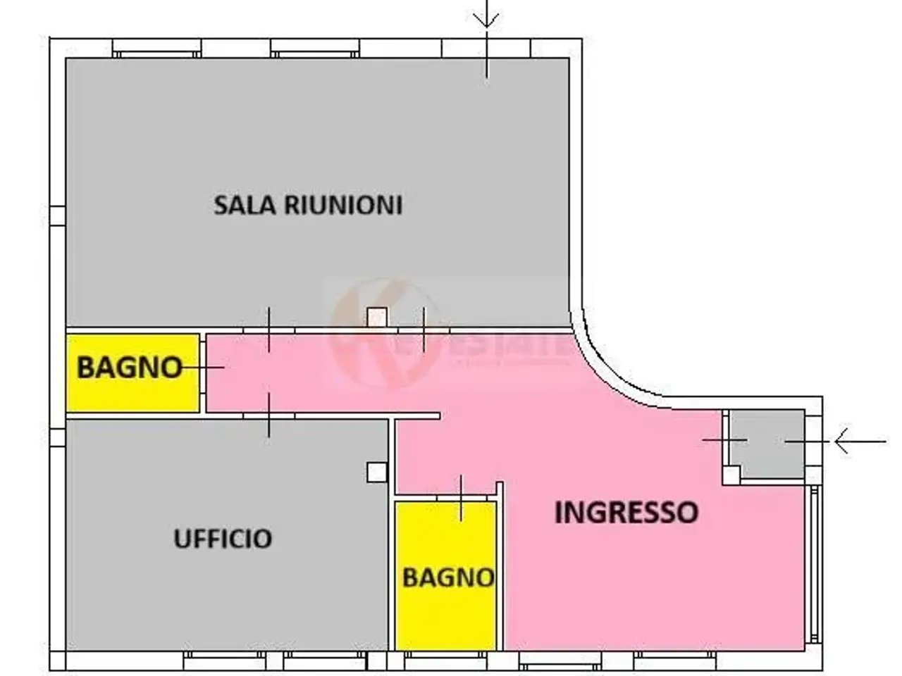Ufficio in Via Principe di Piemonte 3, Sassari, {3} - Planimetria 1