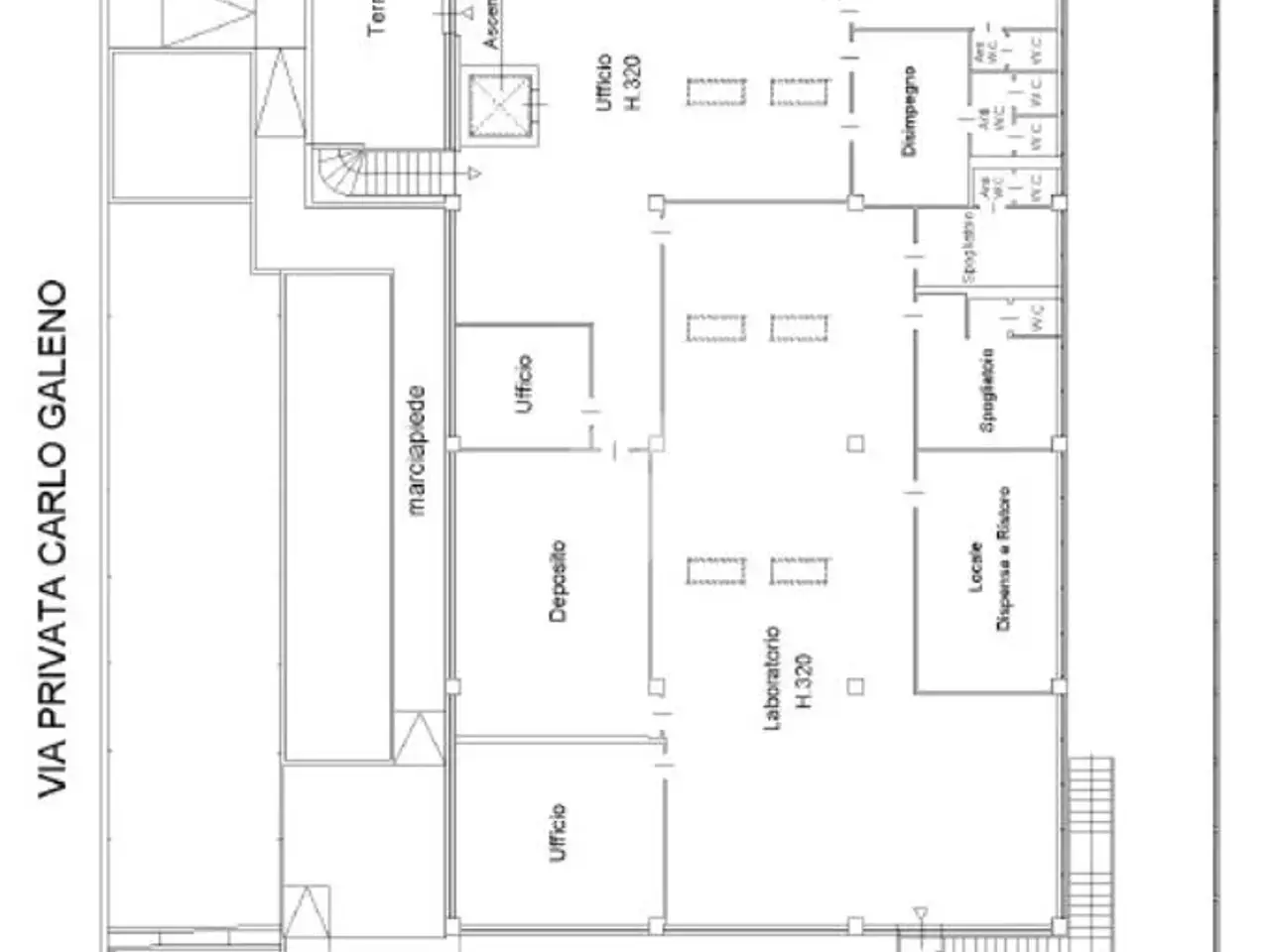 Ufficio in Via Privata Carlo Galeno 6, Corsico, {3} - Planimetria 1