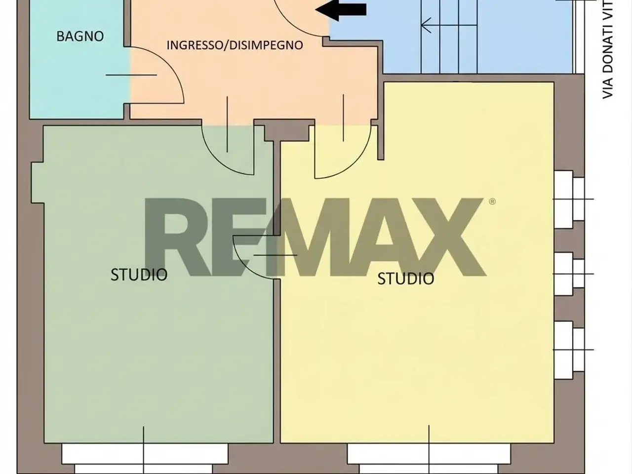 Ufficio in Via Vitaliano Donati 10 F, Torino, {3} - Planimetria 1