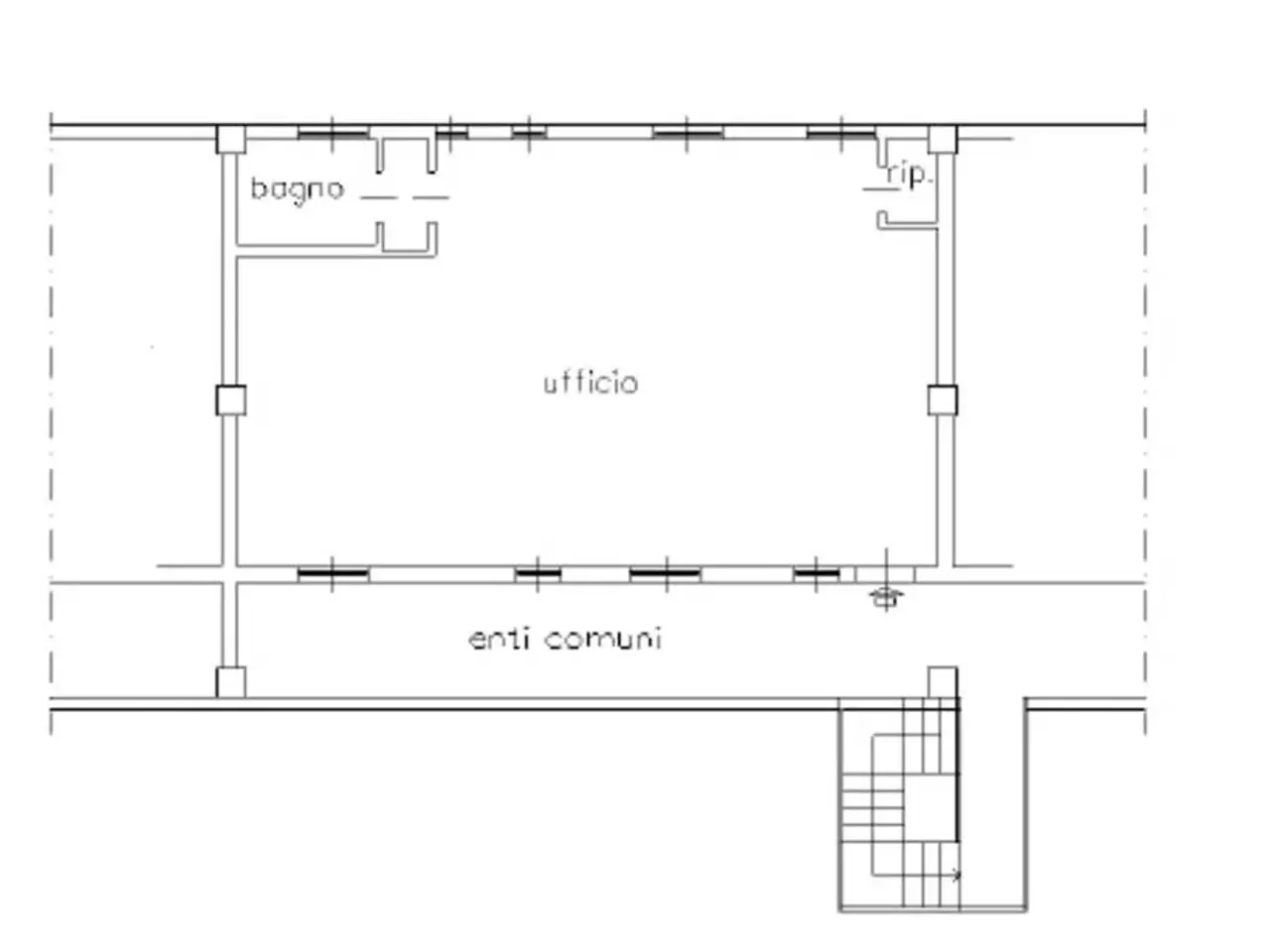 Ufficio in Via Olona 10, Rozzano, {3} - Planimetria 1
